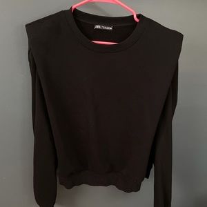 Zara - NWOT black sweater - shoulder pads
